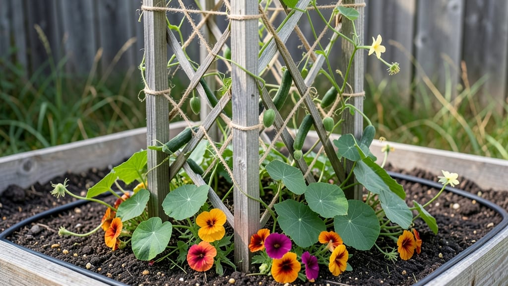 Garden Bed Trellis Ideas: Space-Saving Structures for Climbing Plants