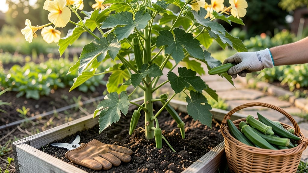 When to Pick Okra from the Garden: Pod Size & Color Guide for Peak Tenderness