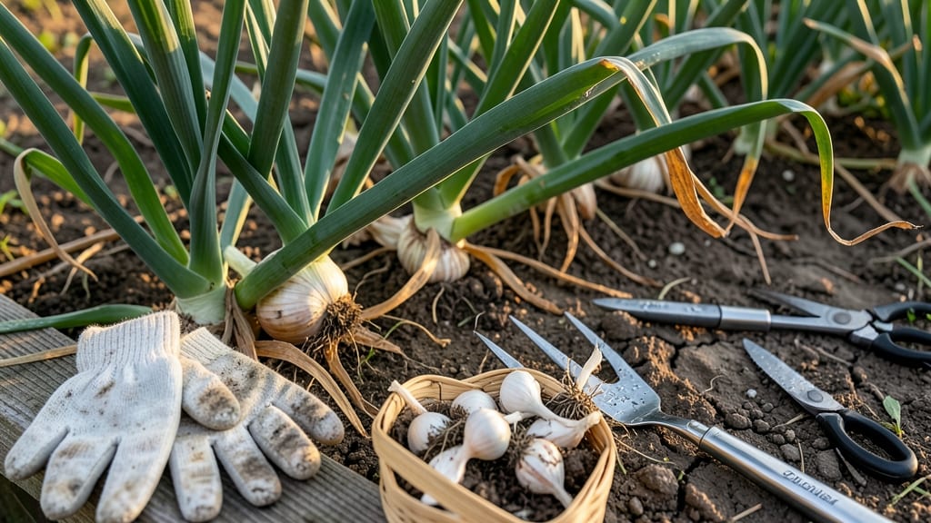 When to Pick Garlic from Garden: Squeeze Test & Scapes Trick for Perfect Harvests